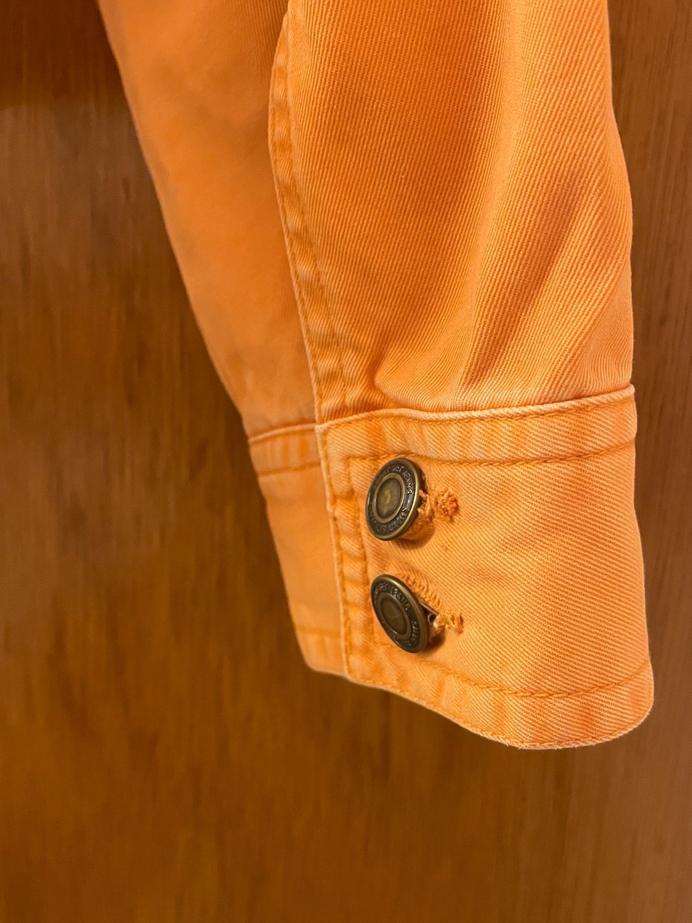 Smart Set Orange Button-Front Jean Jacket - Picture 5 of 8